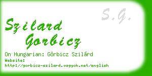 szilard gorbicz business card