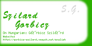 szilard gorbicz business card